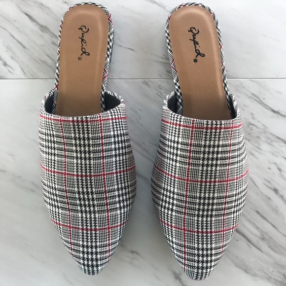 🆕Plaid Mule Flats - Picture 2 of 5